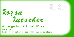 rozsa kutscher business card